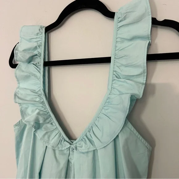 Devotion Twins Anthropologie Darcy Light Blue Ruffle Mini Dress